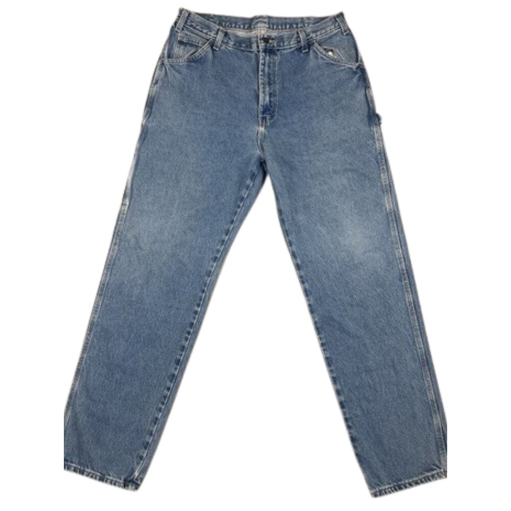 Women's Size 16 Blue Jeans 100% Cotton Straight Leg Medium Wash 30 Inseam
